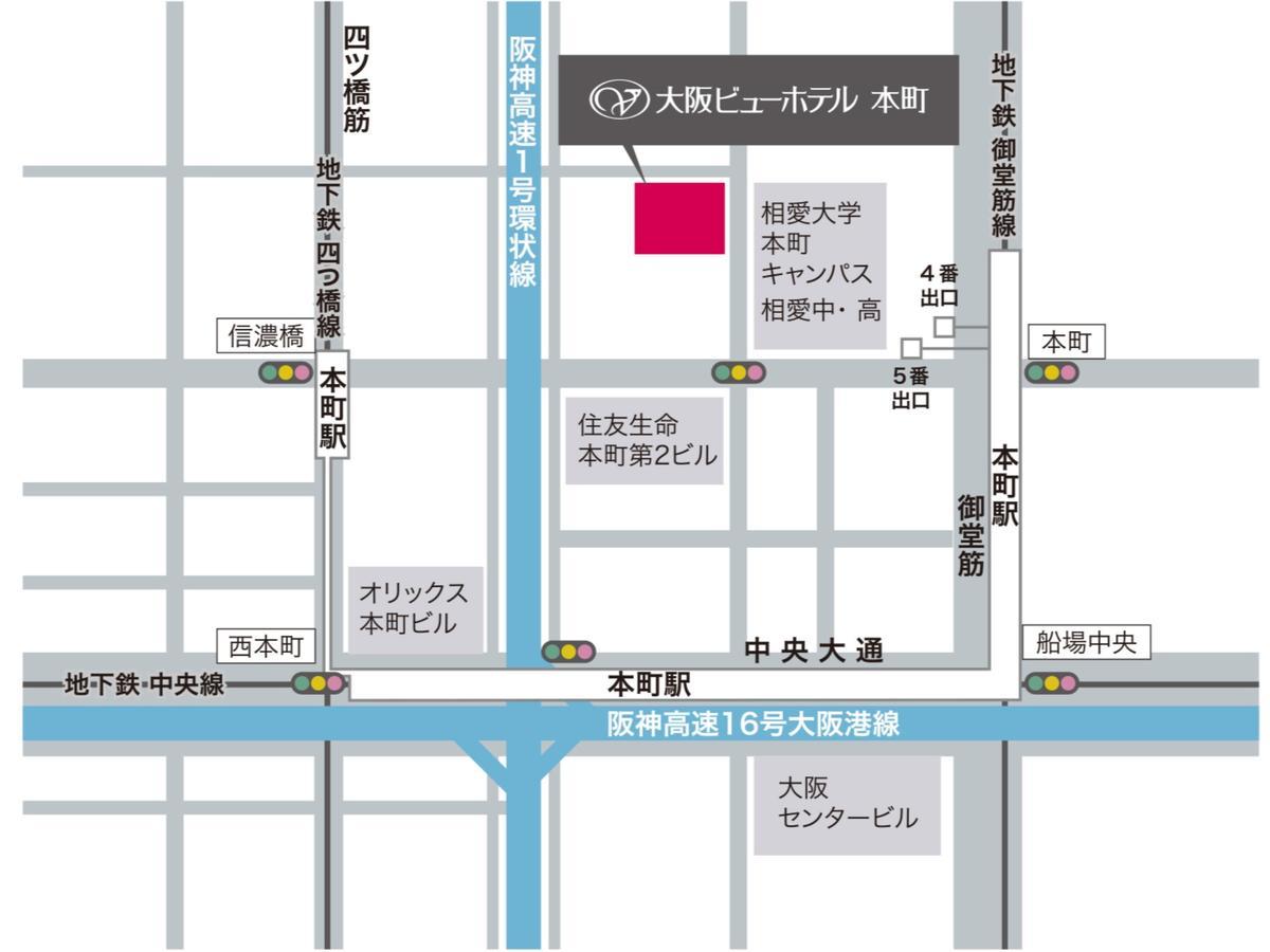 Osaka View Hotel Honmachi Bagian luar foto